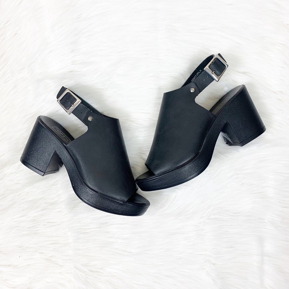 Topshop Shoes - Topshop black peep toe platform heels